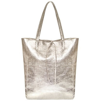 Italian Genuine Metallic Suede Tote Bag 201718 TAKEASY