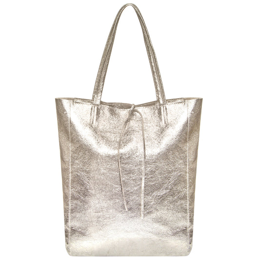 Italian Genuine Metallic Suede Tote Bag 201718 TAKEASY