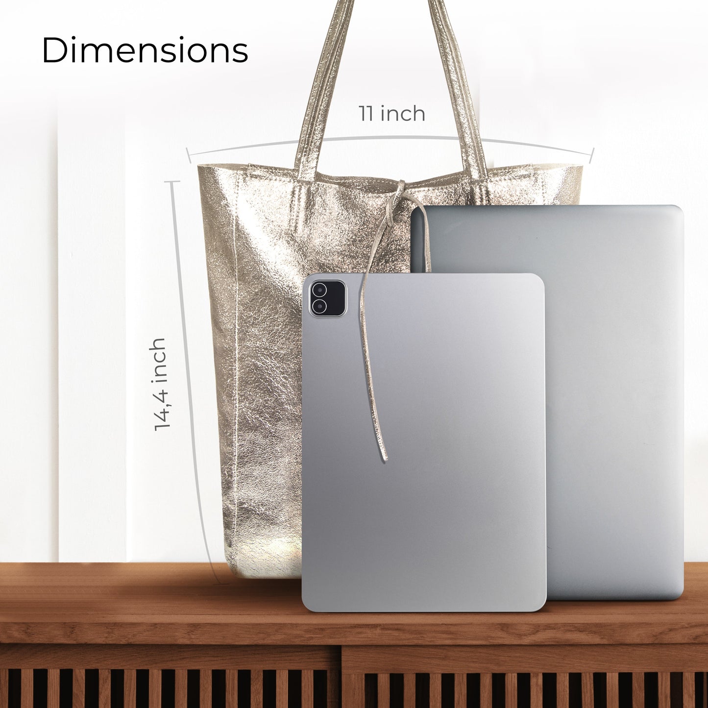 Italian Genuine Metallic Suede Tote Bag 201718 TAKEASY