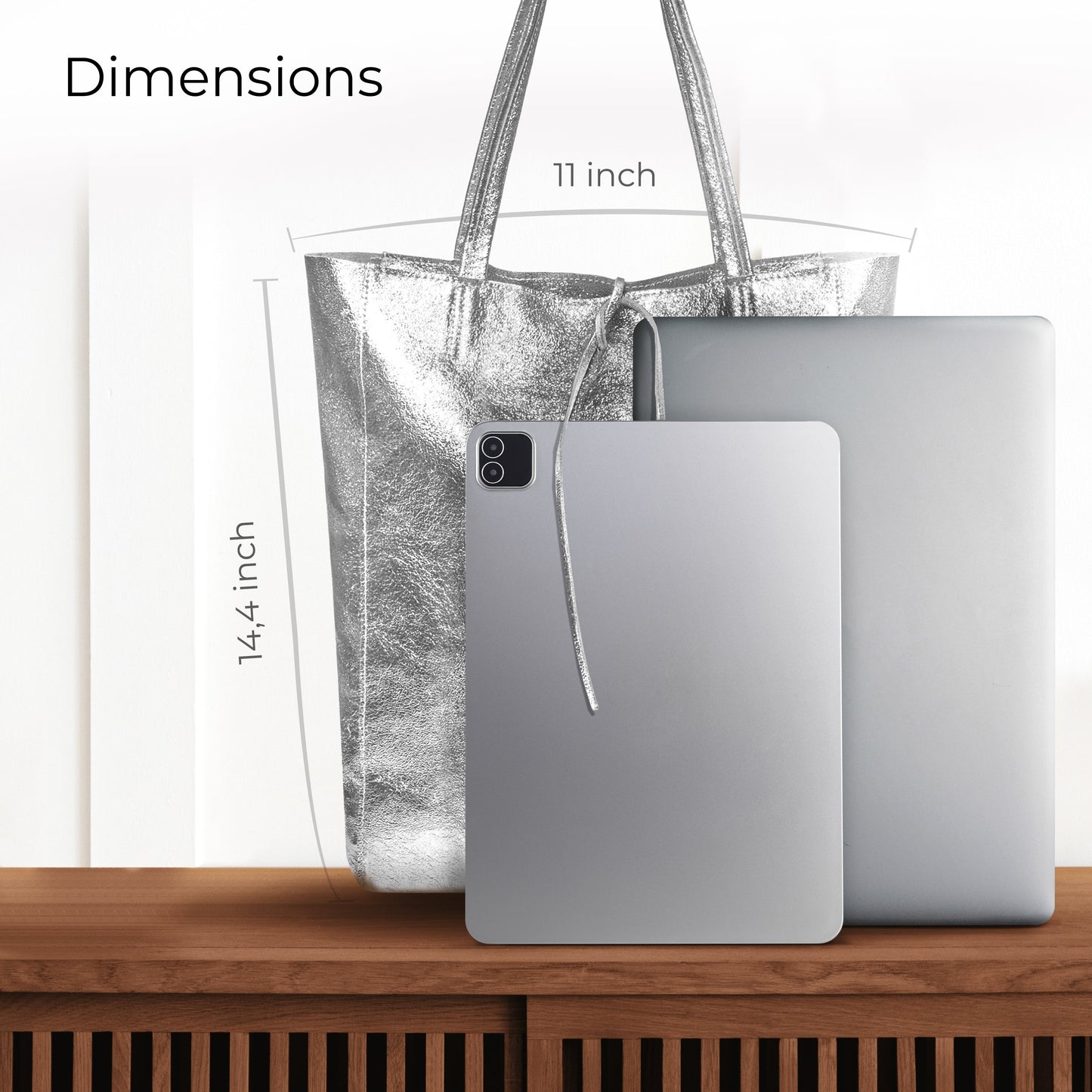 Italian Genuine Metallic Suede Tote Bag 201718 TAKEASY