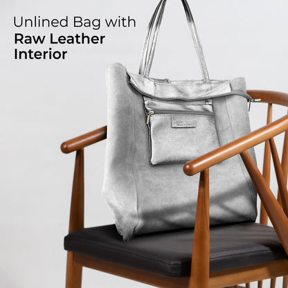 Italian Genuine Metallic Suede Tote Bag 201718 TAKEASY