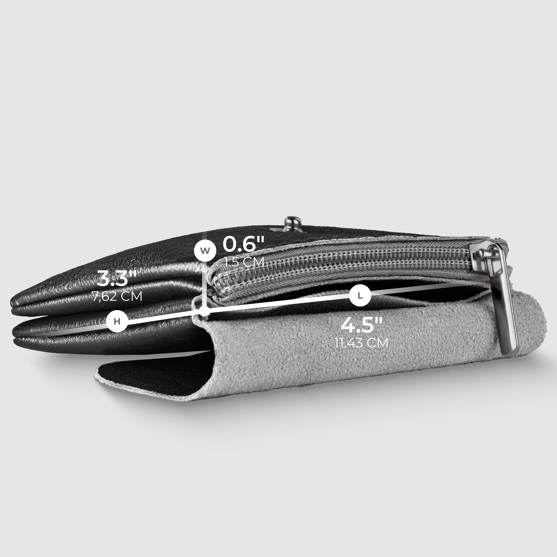 Italian Genuine Metallic Suede Wallet 000350 TAKEASY
