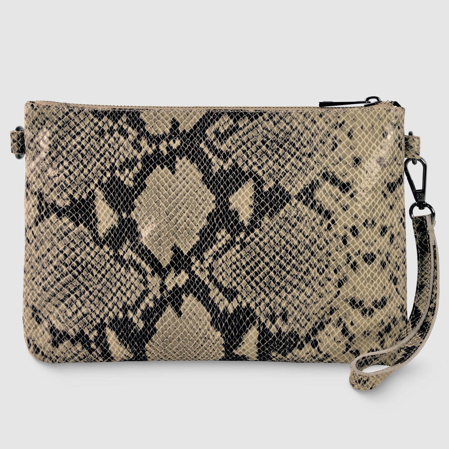 Italian Genuine Python-Print Suede Crossbody Bag 111301 TAKEASY