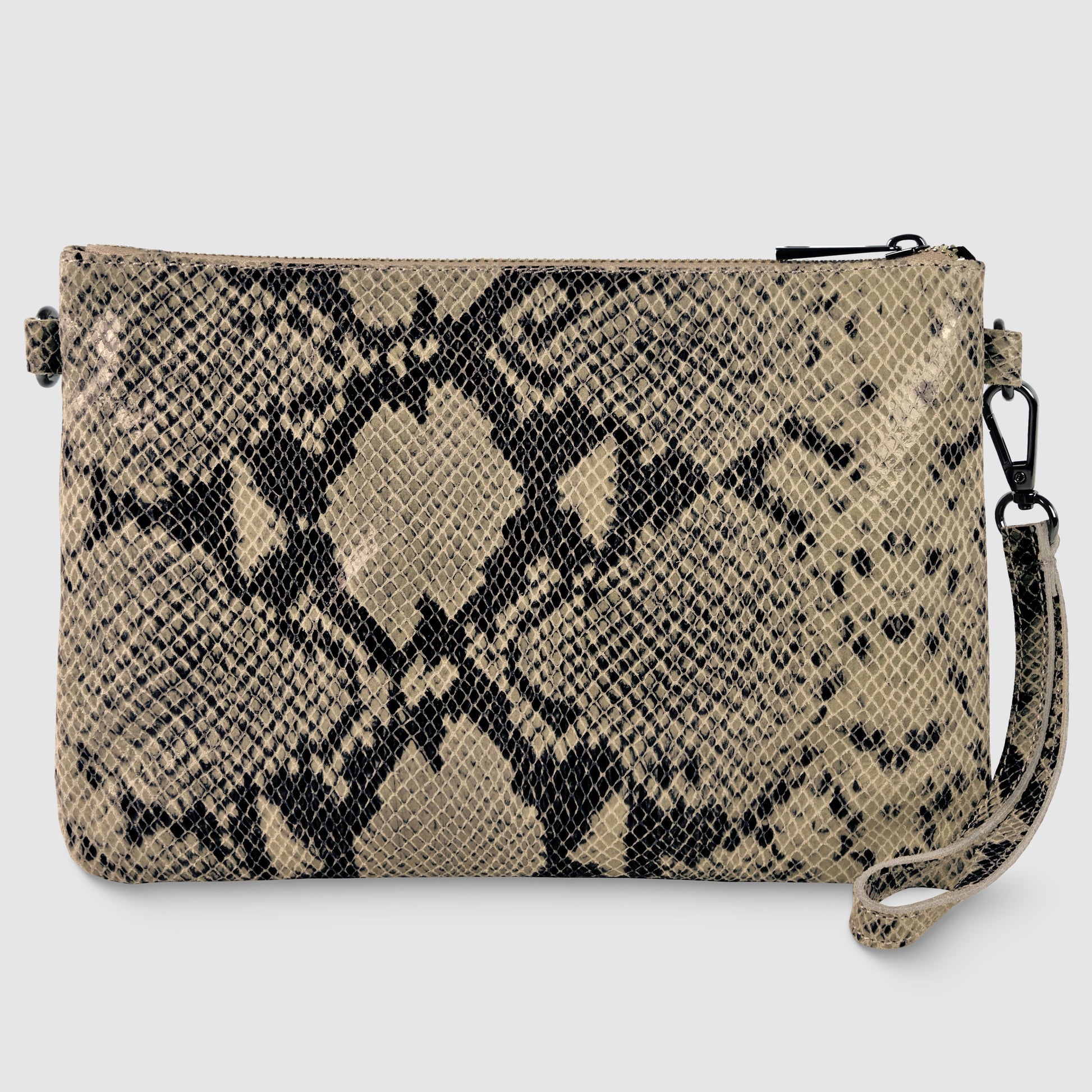Italian Genuine Python-Print Suede Crossbody Bag 111301 TAKEASY