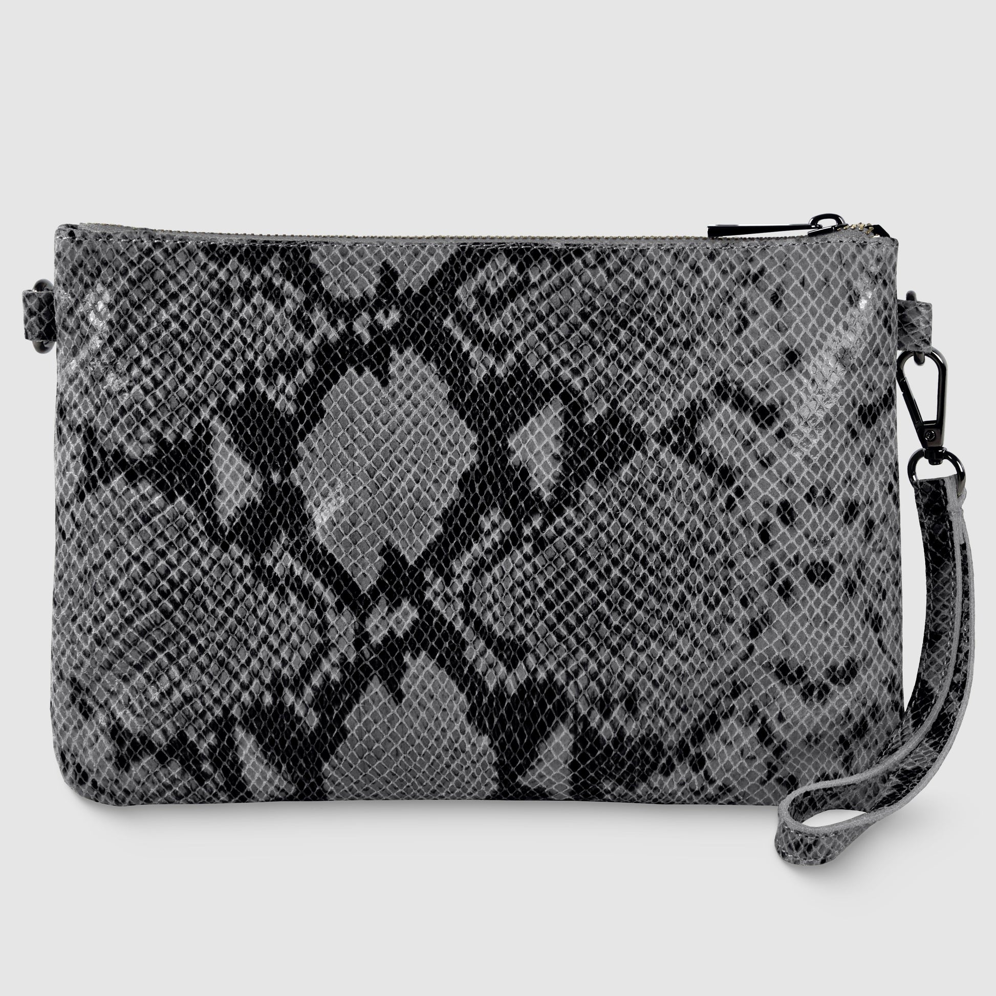 Italian Genuine Python-Print Suede Crossbody Bag 111301 TAKEASY