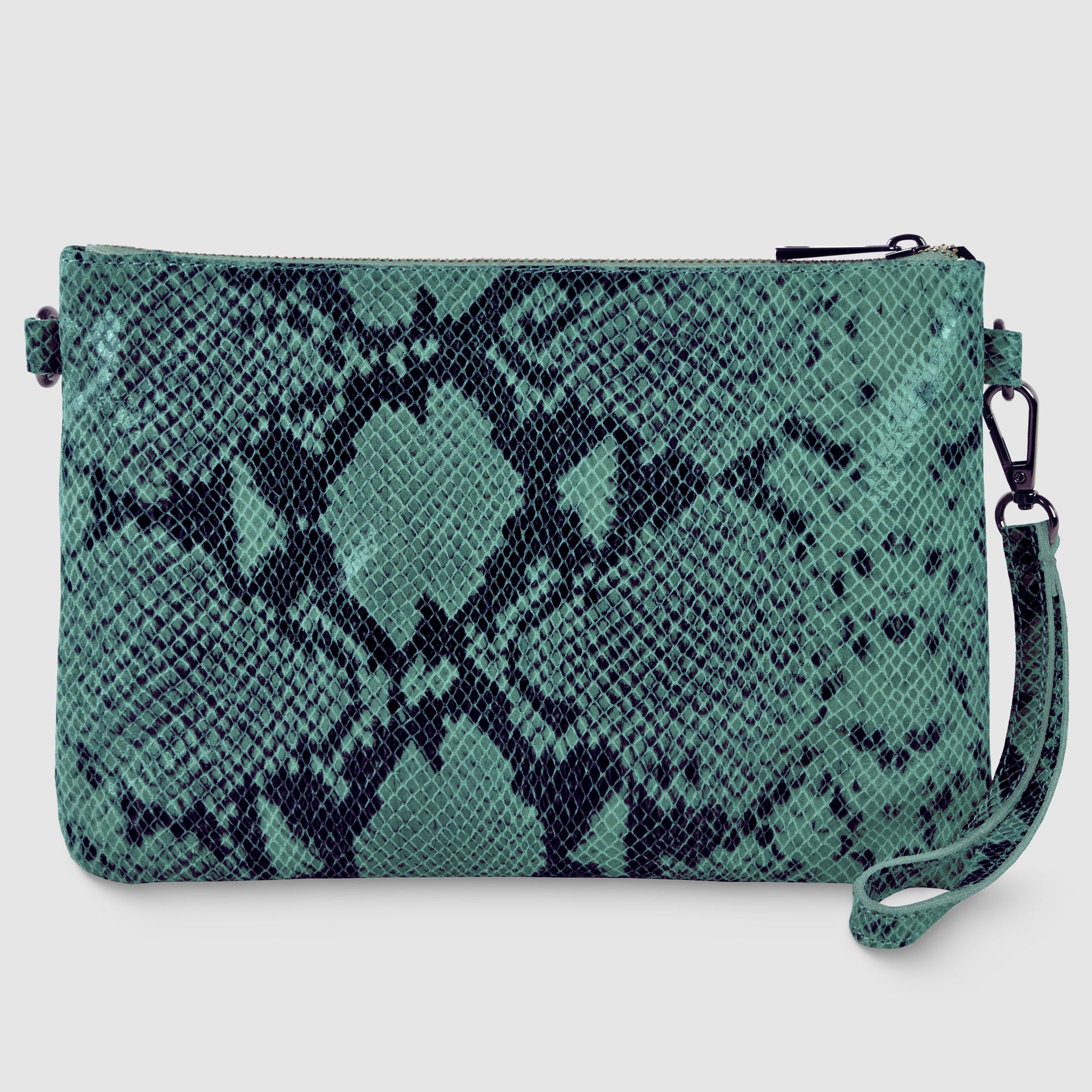 Italian Genuine Python-Print Suede Crossbody Bag 111301 TAKEASY