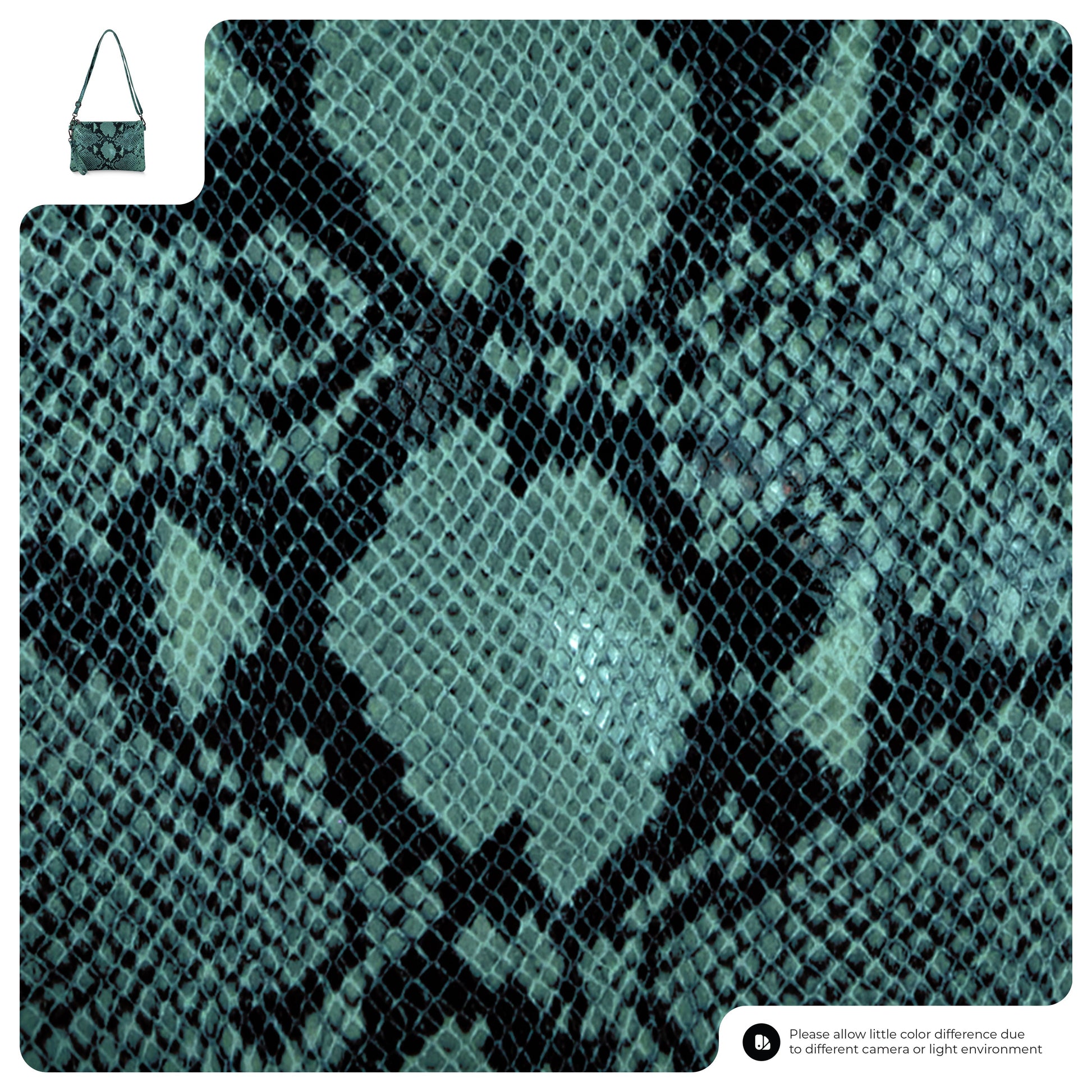 Italian Genuine Python-Print Suede Crossbody Bag 111301 TAKEASY