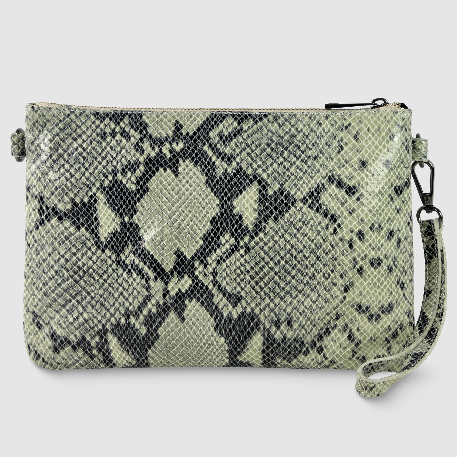 Italian Genuine Python-Print Suede Crossbody Bag 111301 TAKEASY