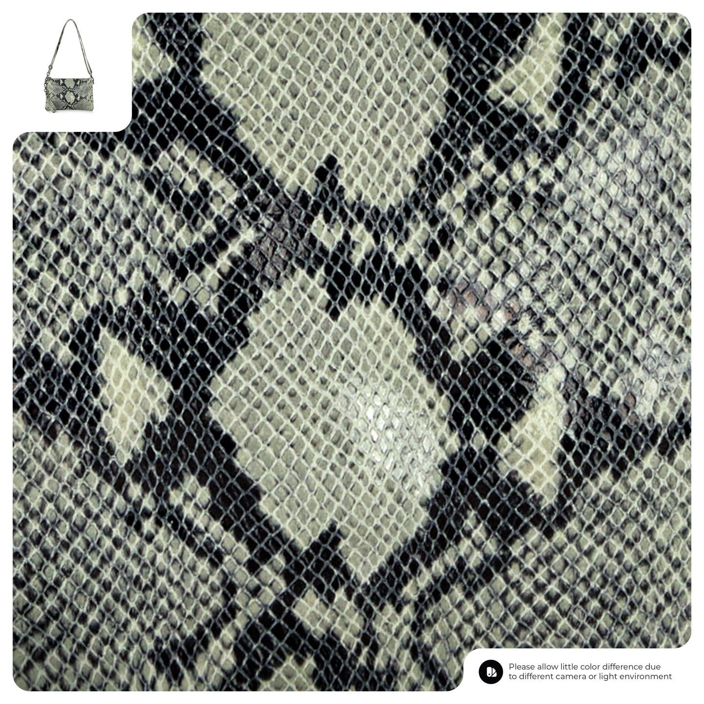 Italian Genuine Python-Print Suede Crossbody Bag 111301 TAKEASY