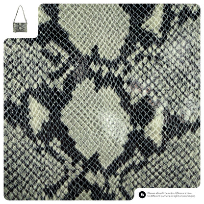 Italian Genuine Python-Print Suede Crossbody Bag 111301 TAKEASY