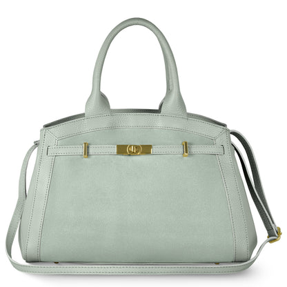 Italian Genuine Suede & Calf Leather Top-Handle Bag 333155 TAKEASY