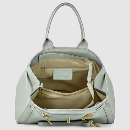 Italian Genuine Suede & Calf Leather Top-Handle Bag 333155 TAKEASY
