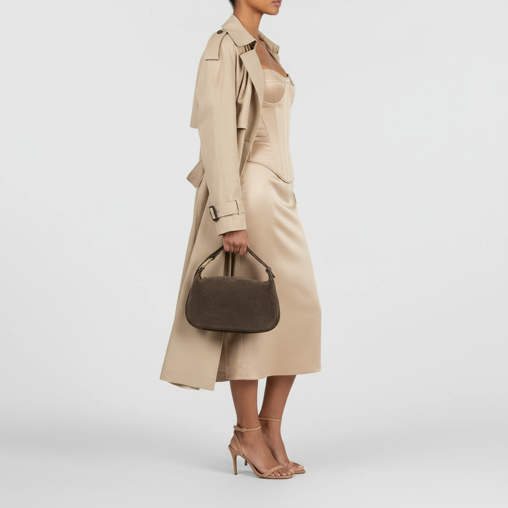 Italian Genuine Suede Crossbody Bag 242265 TAKEASY