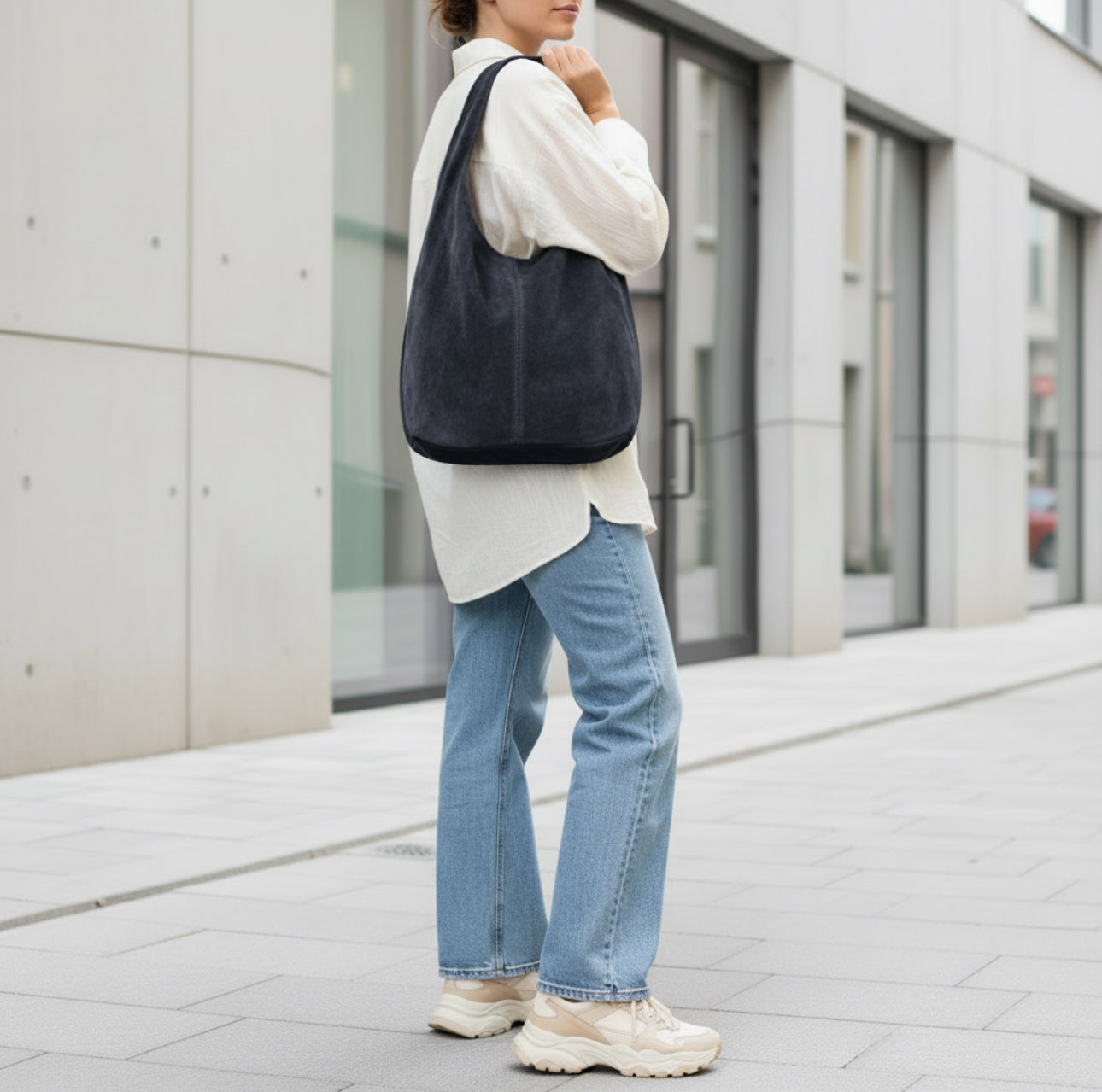Italian Genuine Suede Hobo Bag 011943 TAKEASY
