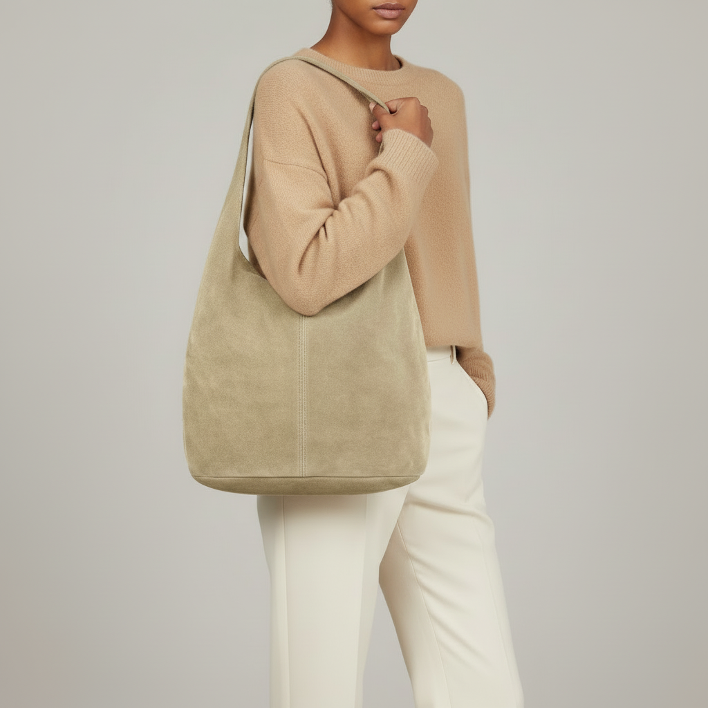 Italian Genuine Suede Hobo Bag 011943 TAKEASY