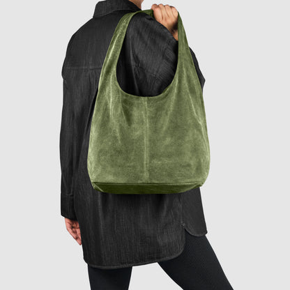 Italian Genuine Suede Hobo Bag 011943 TAKEASY