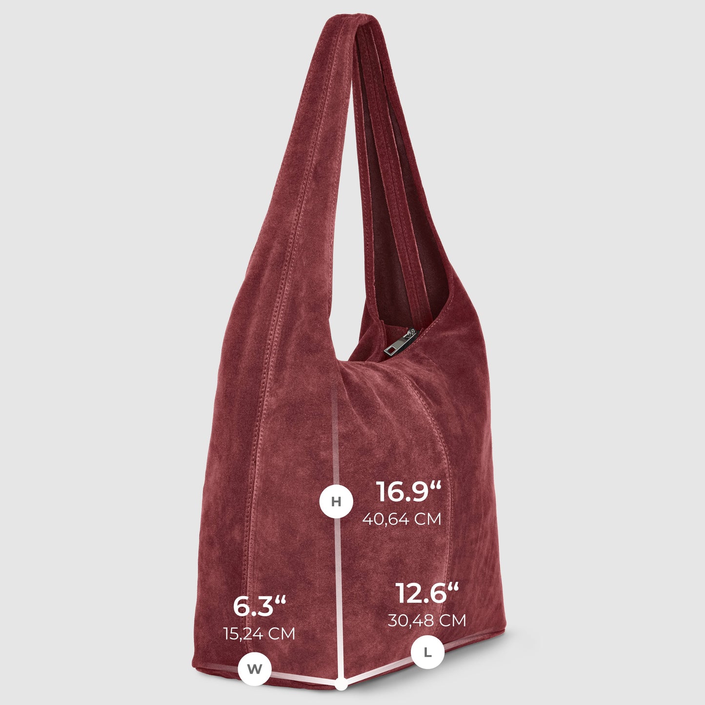 Italian Genuine Suede Hobo Bag 011943 TAKEASY