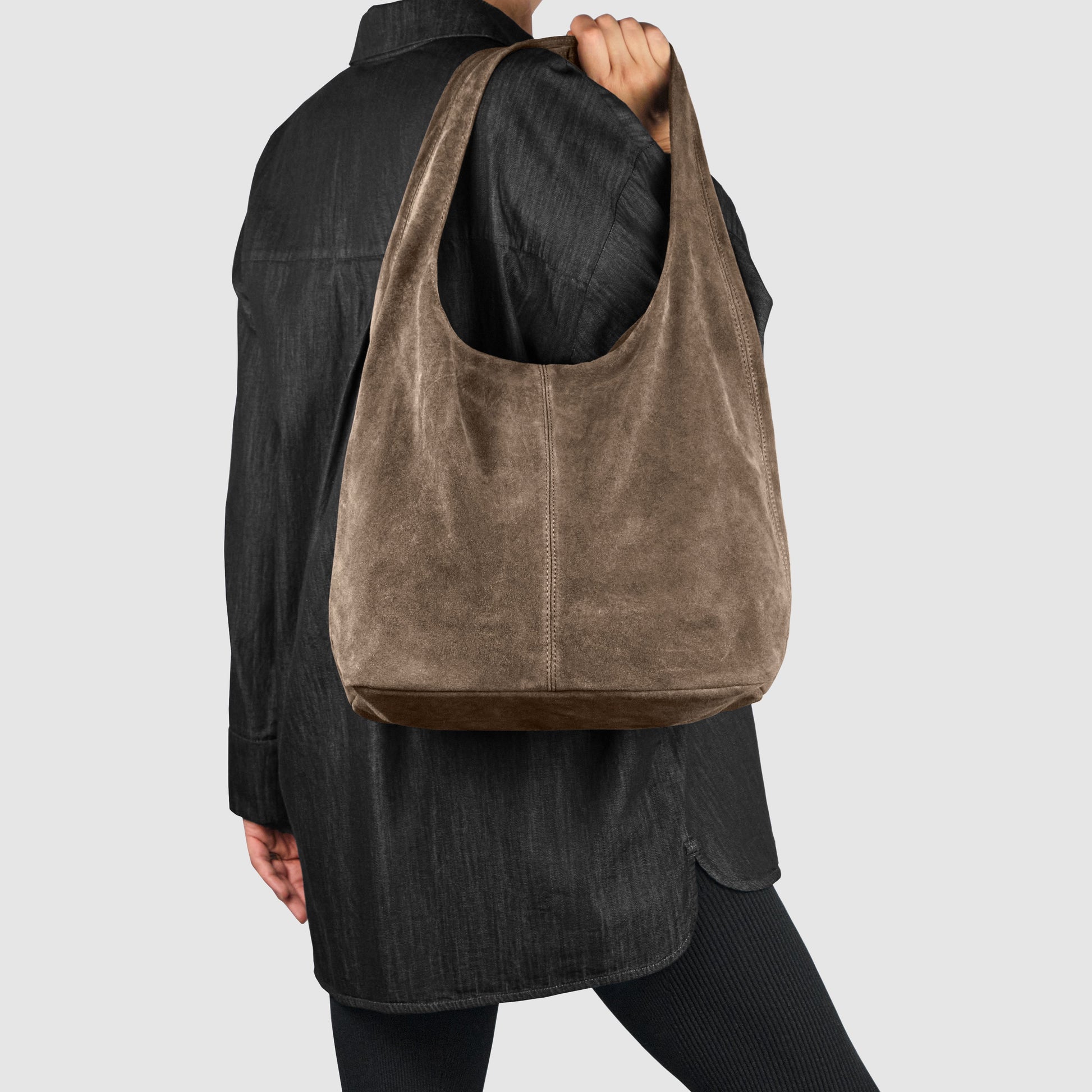 Italian Genuine Suede Hobo Bag 011943 TAKEASY