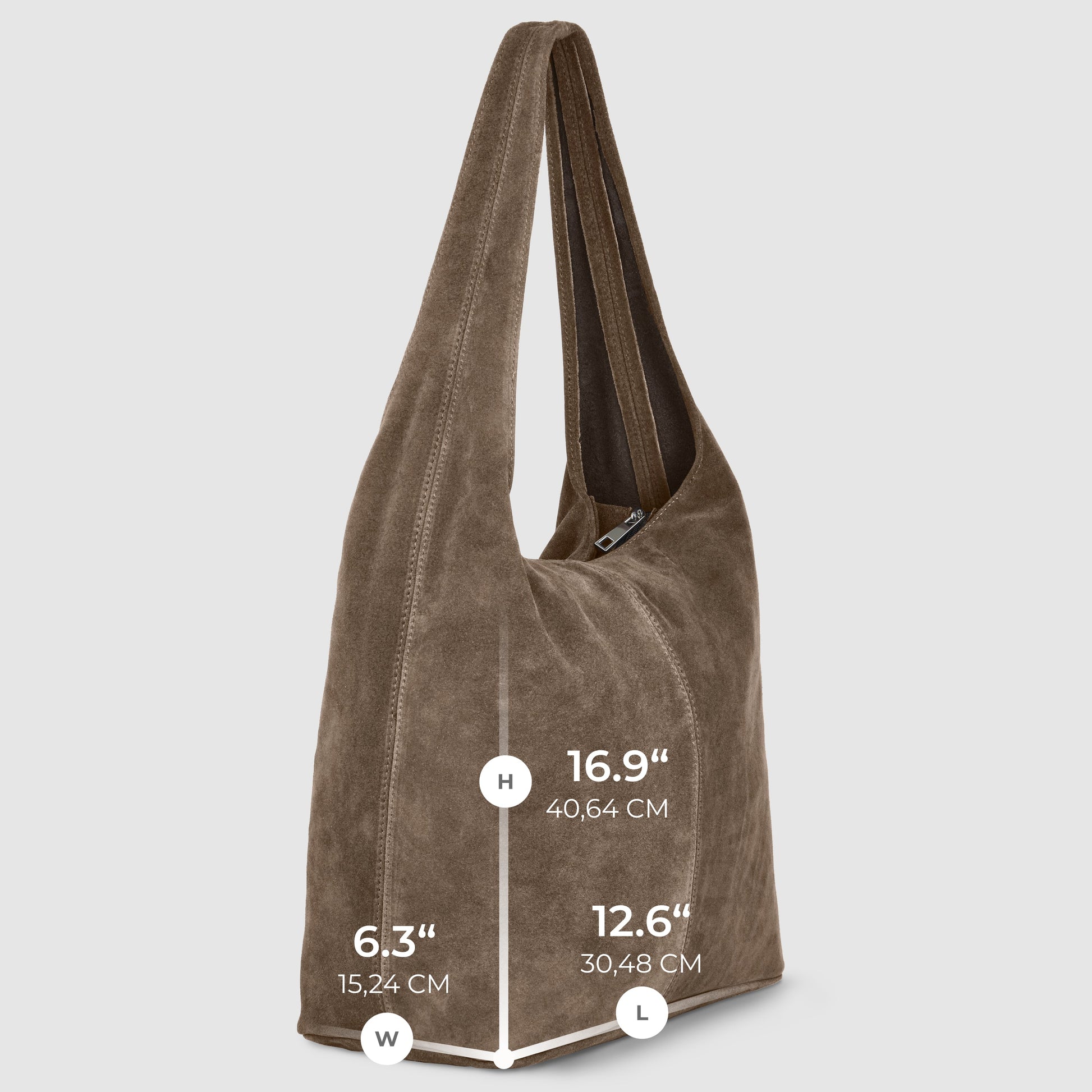 Italian Genuine Suede Hobo Bag 011943 TAKEASY