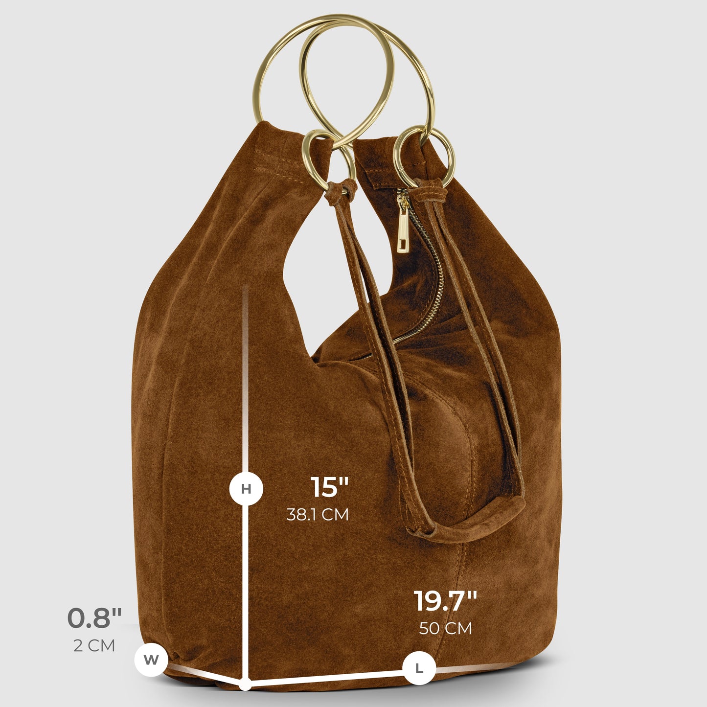 Italian Genuine Suede Hobo Bag 272510 TAKEASY