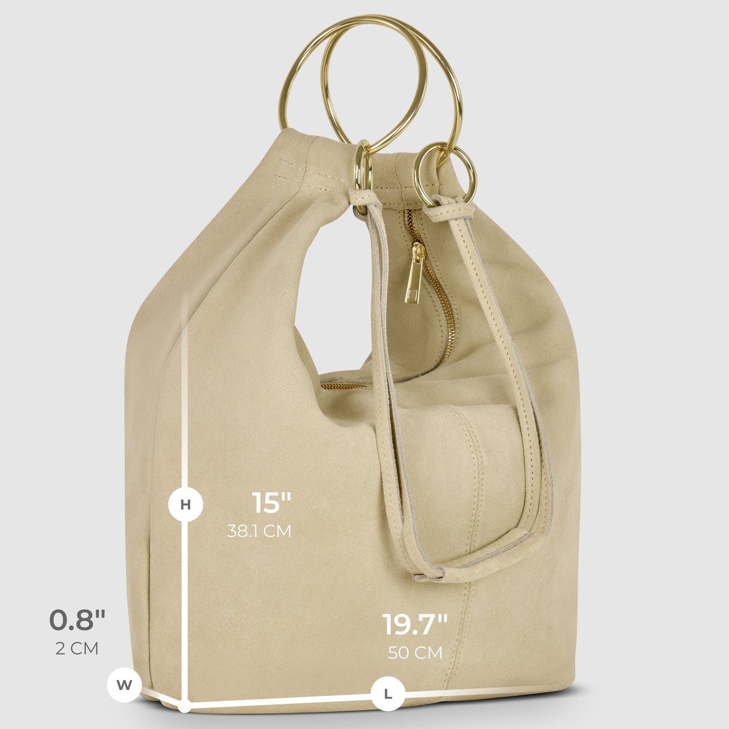 Italian Genuine Suede Hobo Bag 272510 TAKEASY