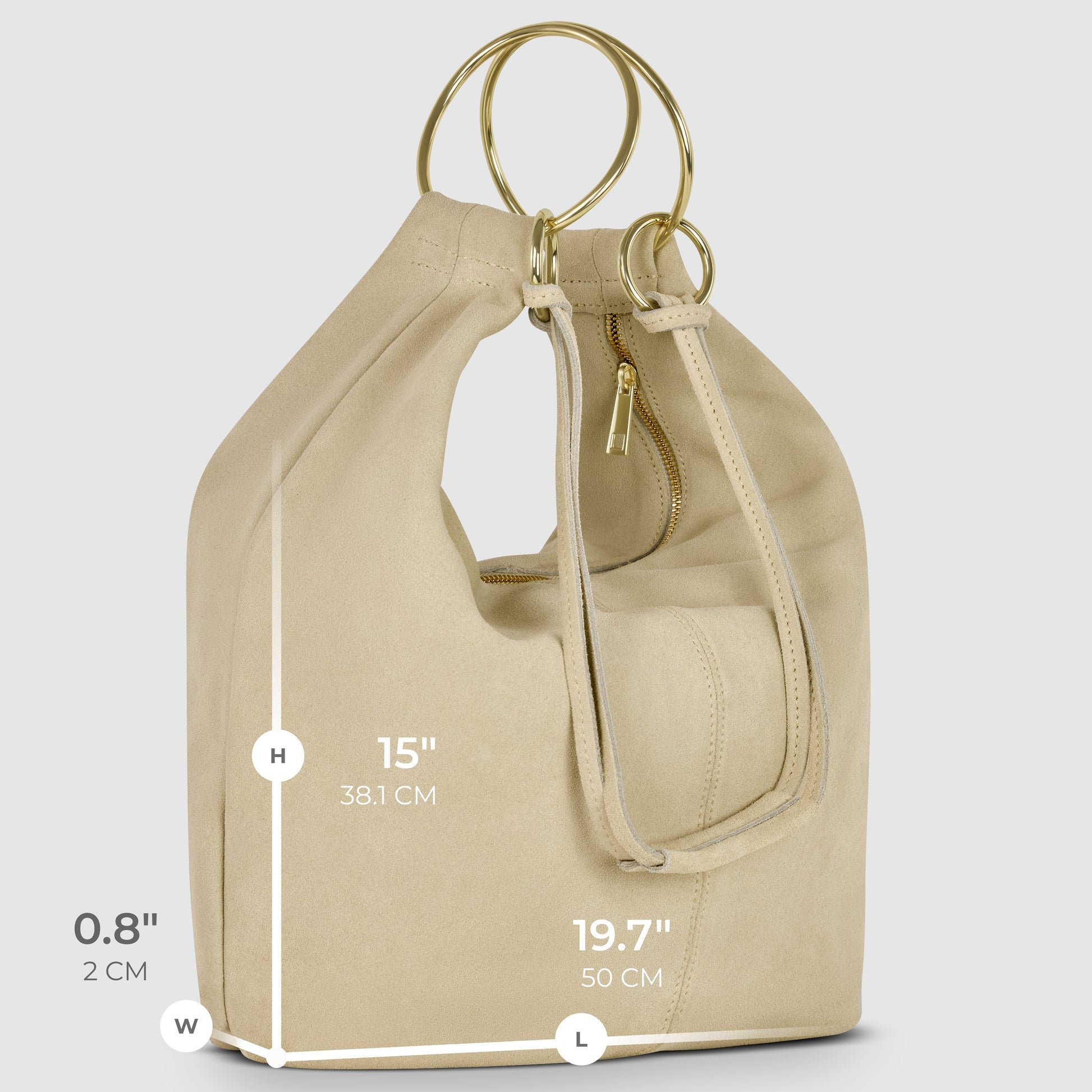 Italian Genuine Suede Hobo Bag 272510 TAKEASY