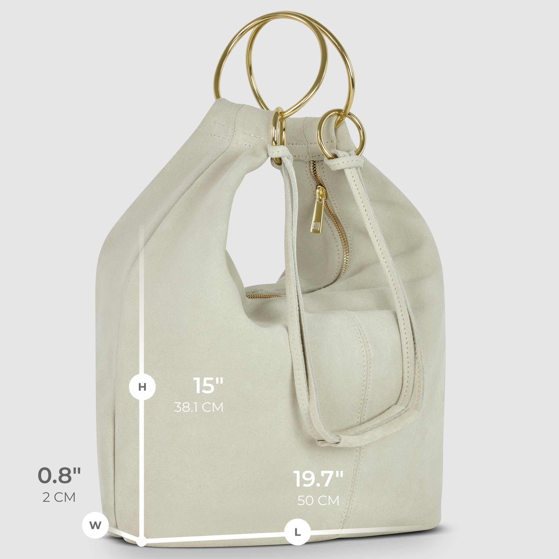 Italian Genuine Suede Hobo Bag 272510 TAKEASY