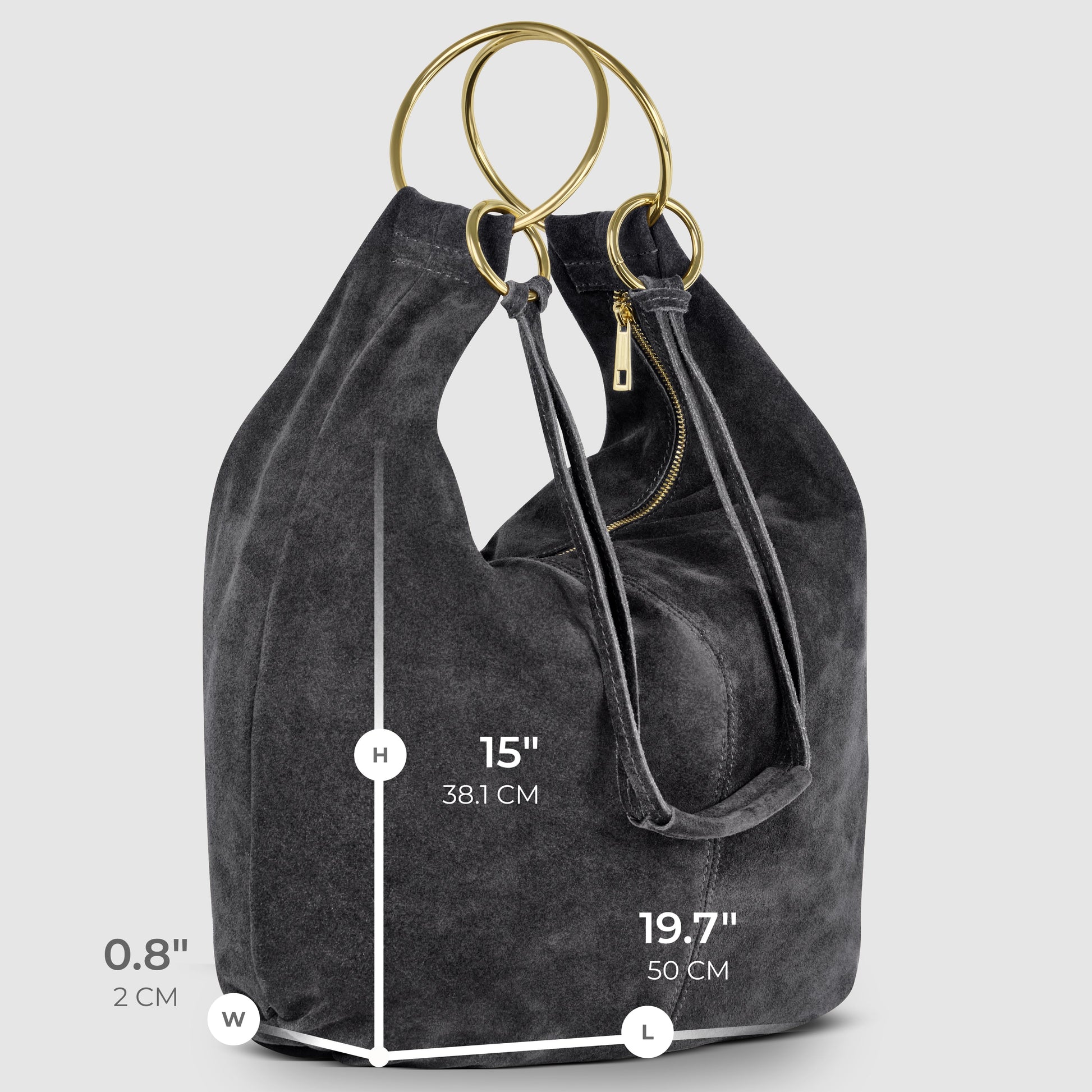 Italian Genuine Suede Hobo Bag 272510 TAKEASY