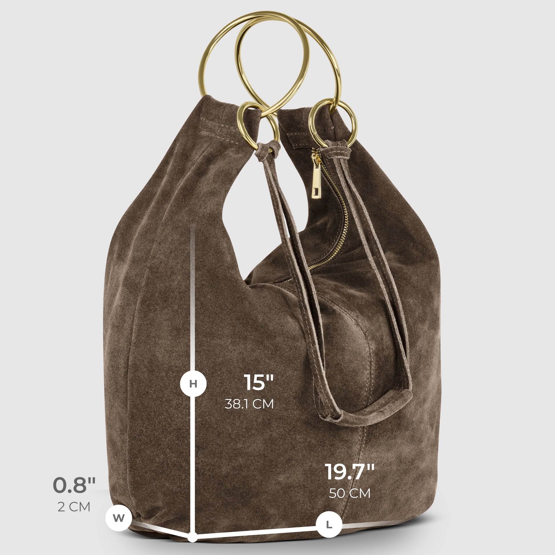 Italian Genuine Suede Hobo Bag 272510 TAKEASY