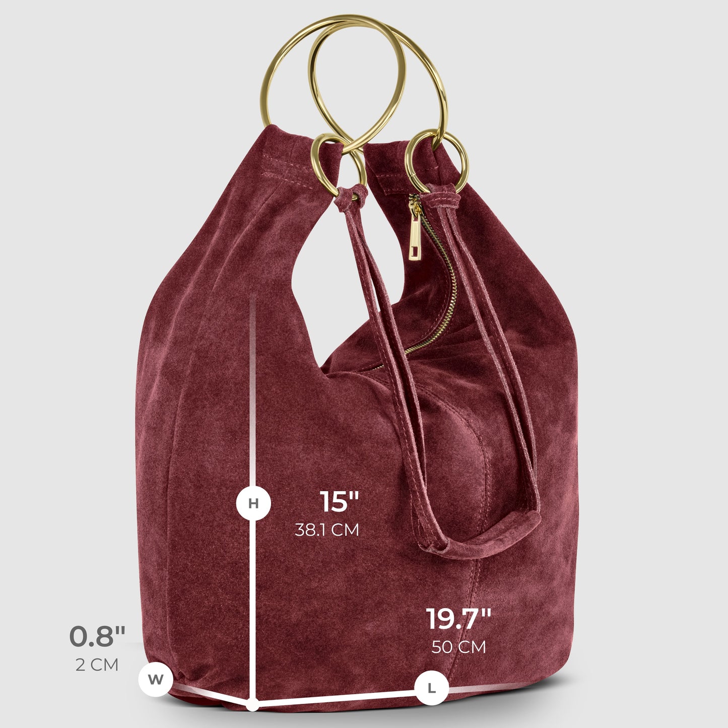 Italian Genuine Suede Hobo Bag 272510 TAKEASY