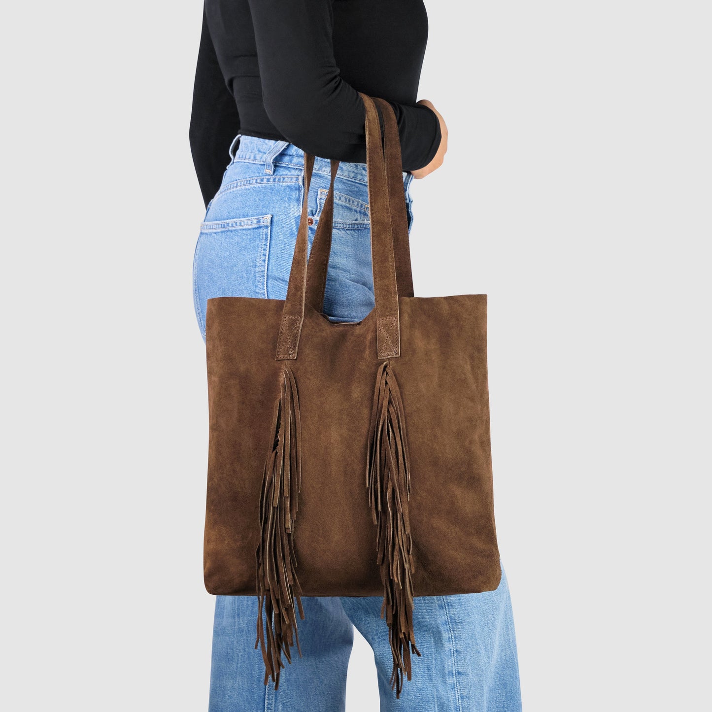 Italian Genuine Suede Tote Bag 272522 TAKEASY