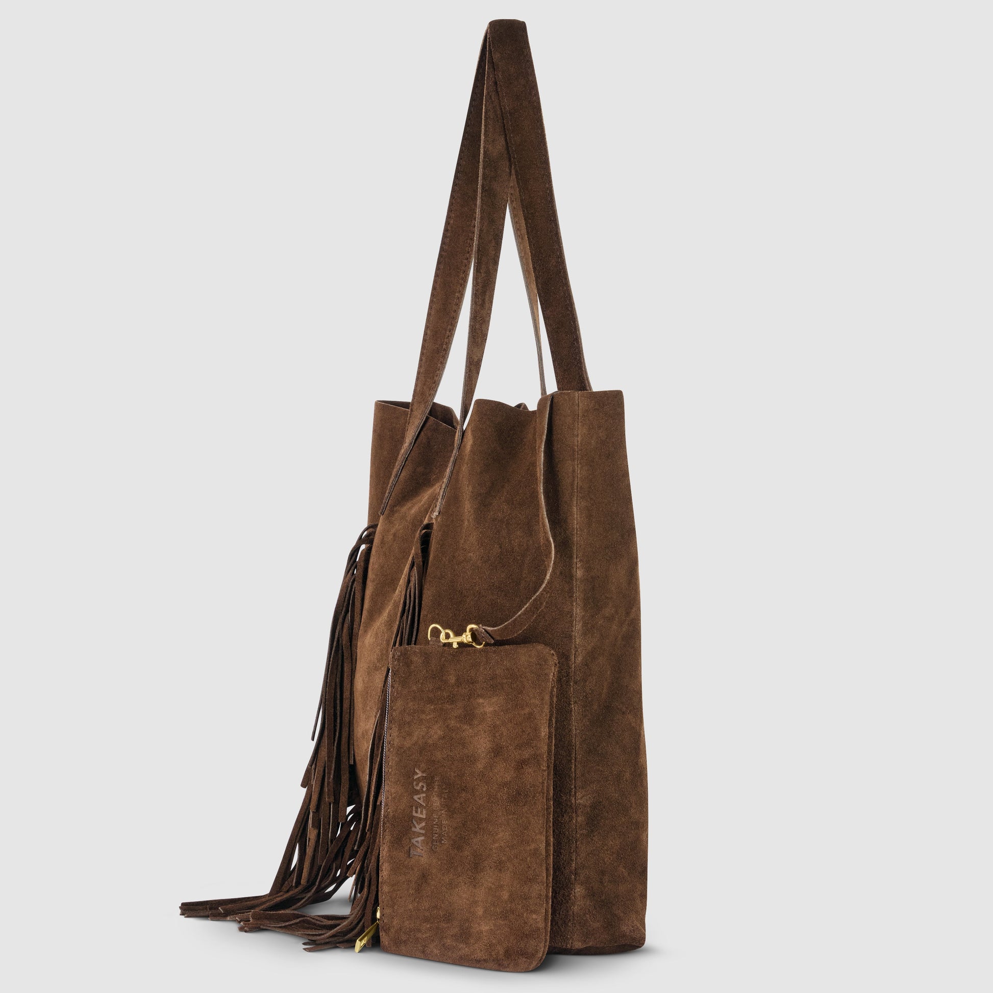 Italian Genuine Suede Tote Bag 272522 TAKEASY
