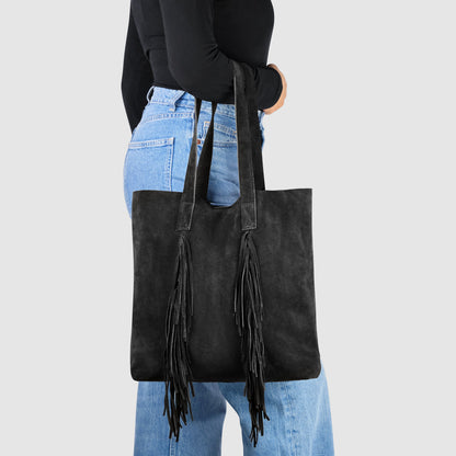 Italian Genuine Suede Tote Bag 272522 TAKEASY