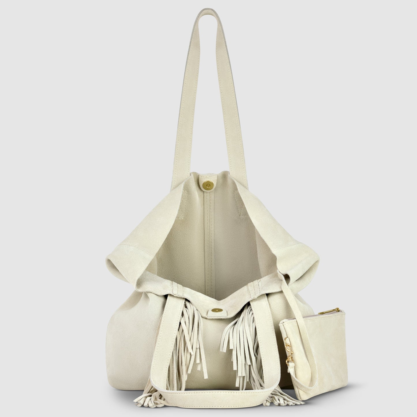 Italian Genuine Suede Tote Bag 272522 TAKEASY