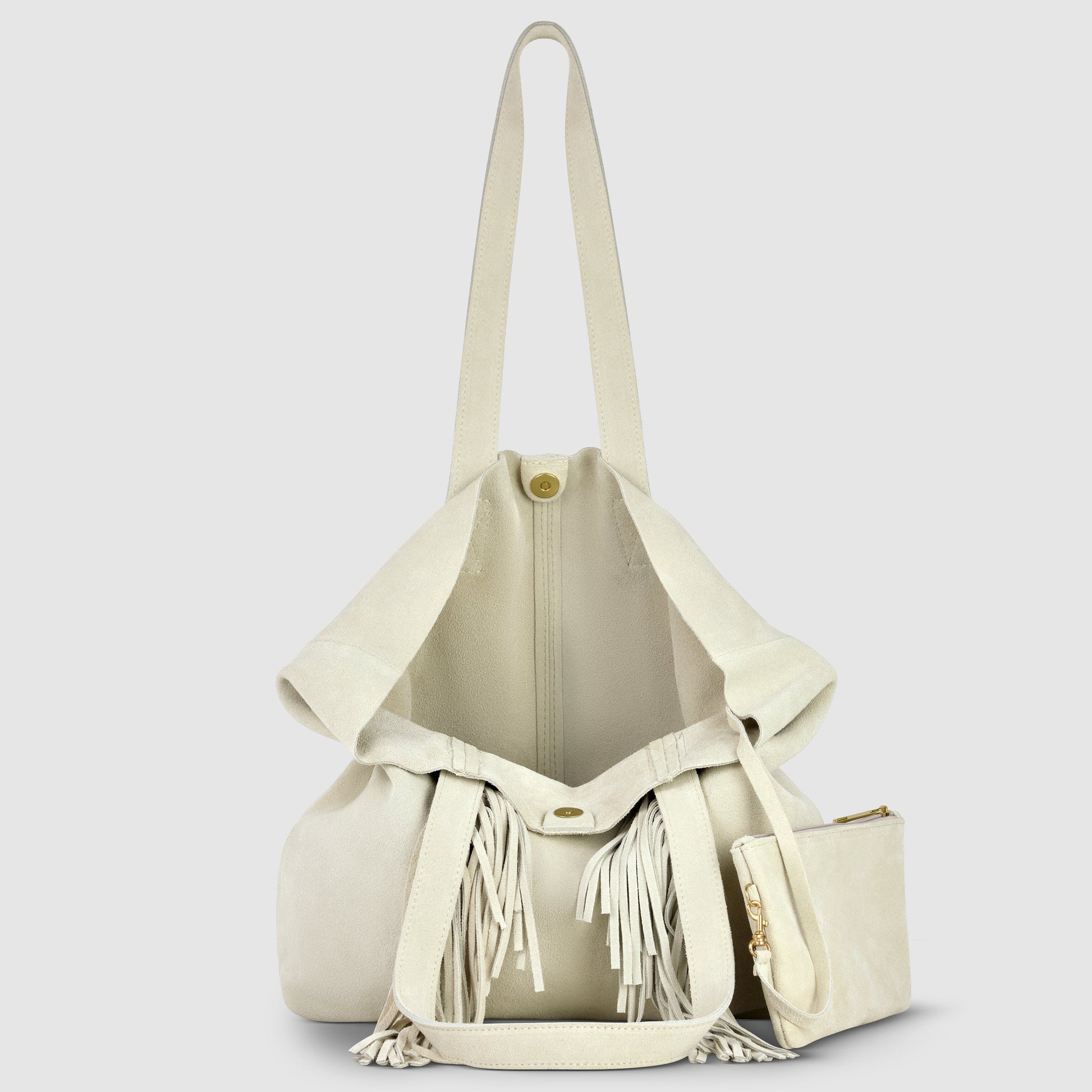 Italian Genuine Suede Tote Bag 272522 TAKEASY