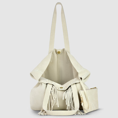 Italian Genuine Suede Tote Bag 272522 TAKEASY