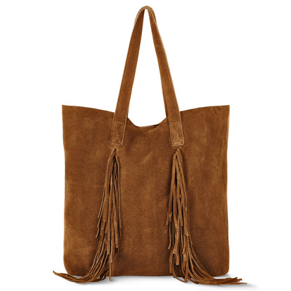 Italian Genuine Suede Tote Bag 272522 TAKEASY