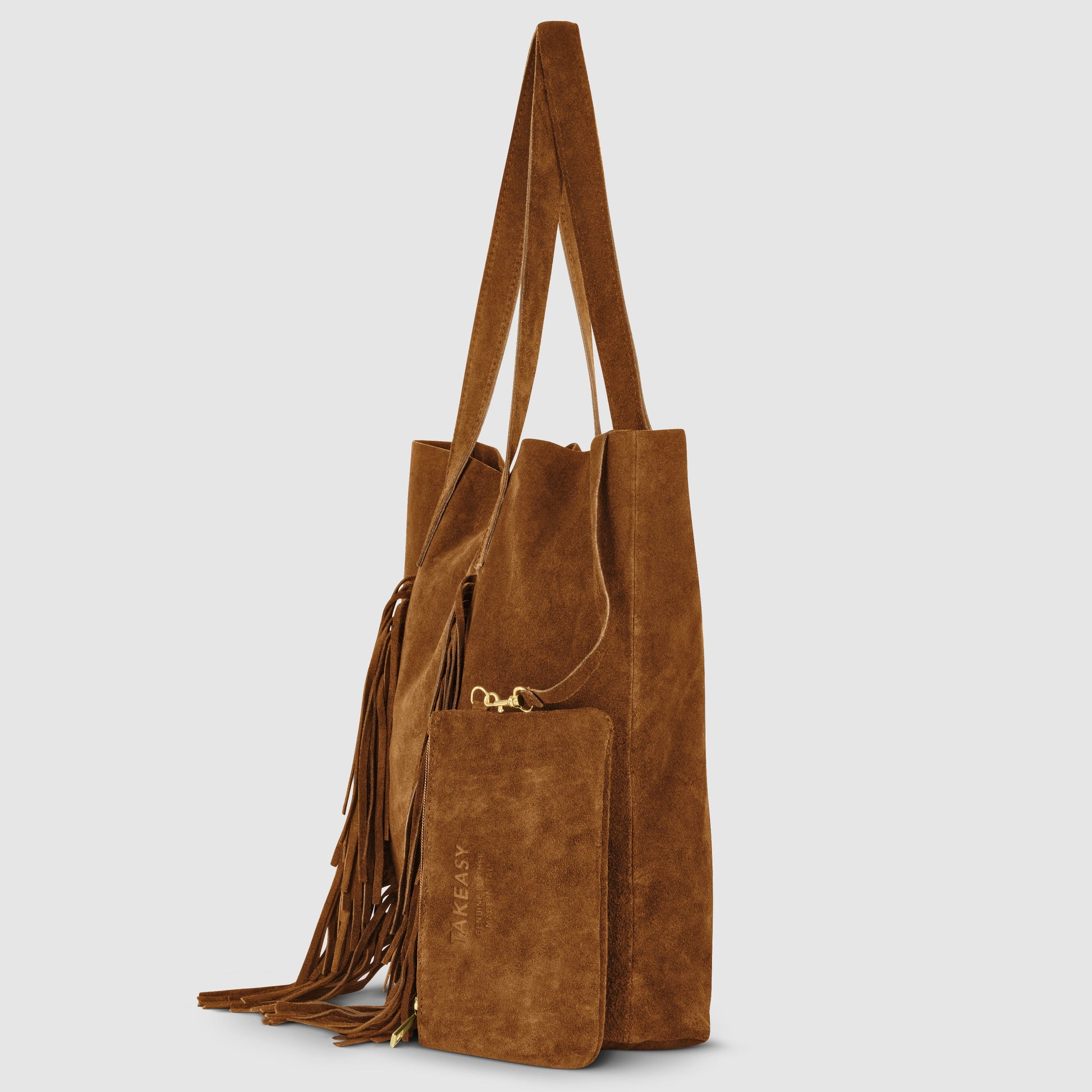 Italian Genuine Suede Tote Bag 272522 TAKEASY