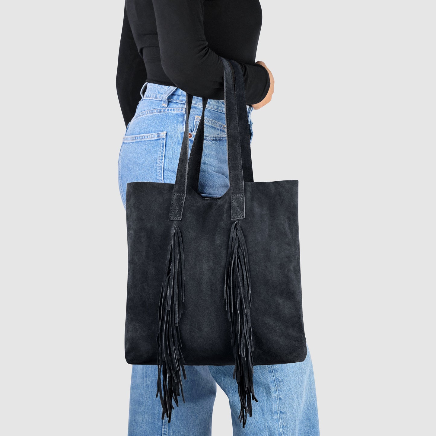 Italian Genuine Suede Tote Bag 272522 TAKEASY