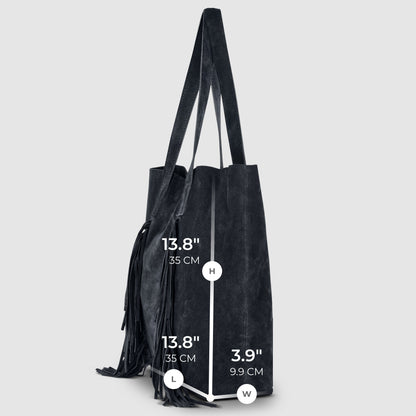 Italian Genuine Suede Tote Bag 272522 TAKEASY