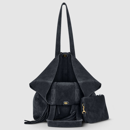 Italian Genuine Suede Tote Bag 272522 TAKEASY