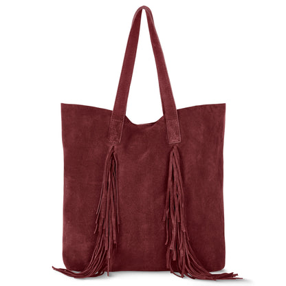 Italian Genuine Suede Tote Bag 272522 TAKEASY
