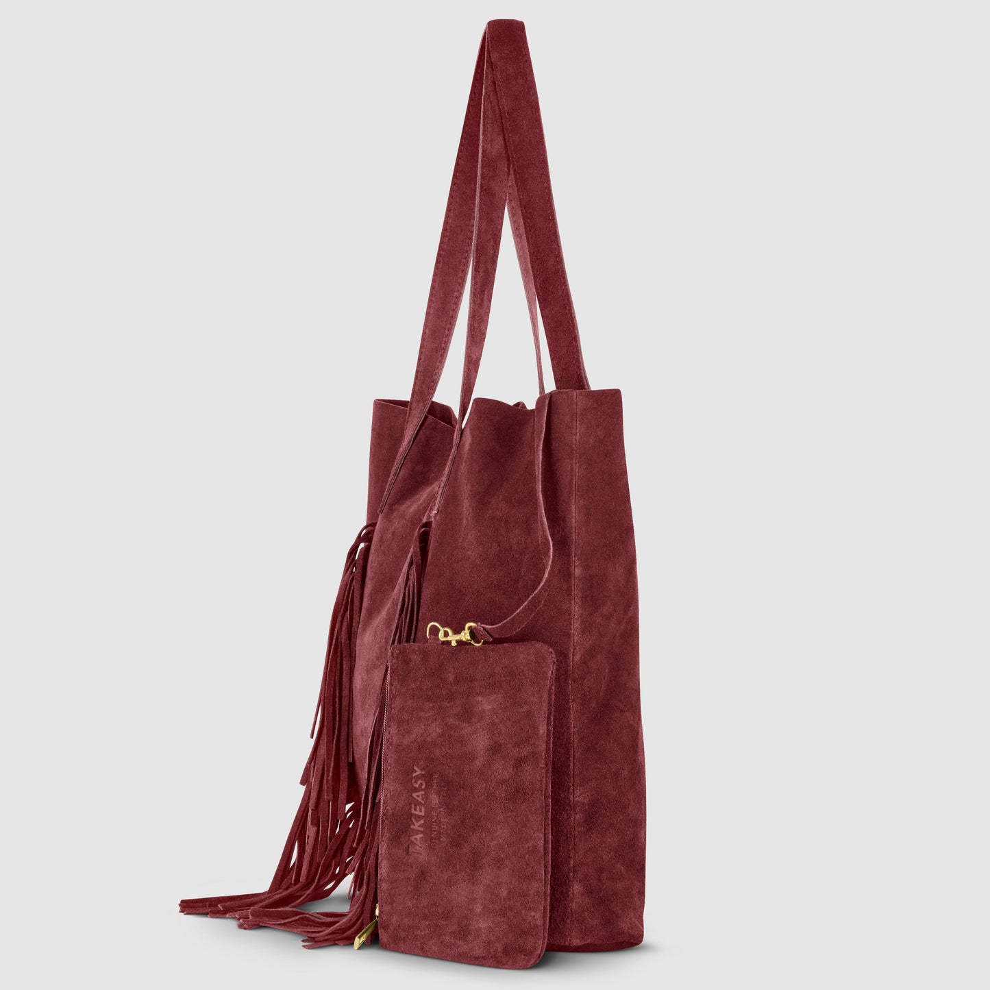 Italian Genuine Suede Tote Bag 272522 TAKEASY