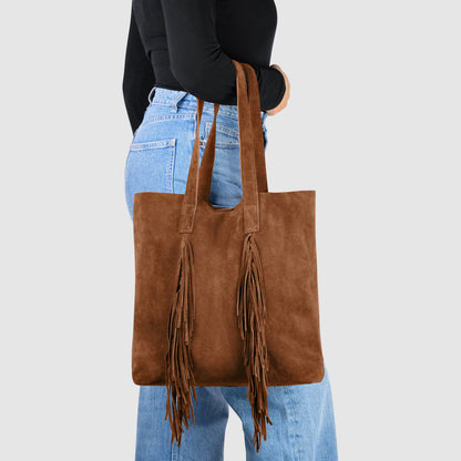 Italian Genuine Suede Tote Bag 272522 TAKEASY