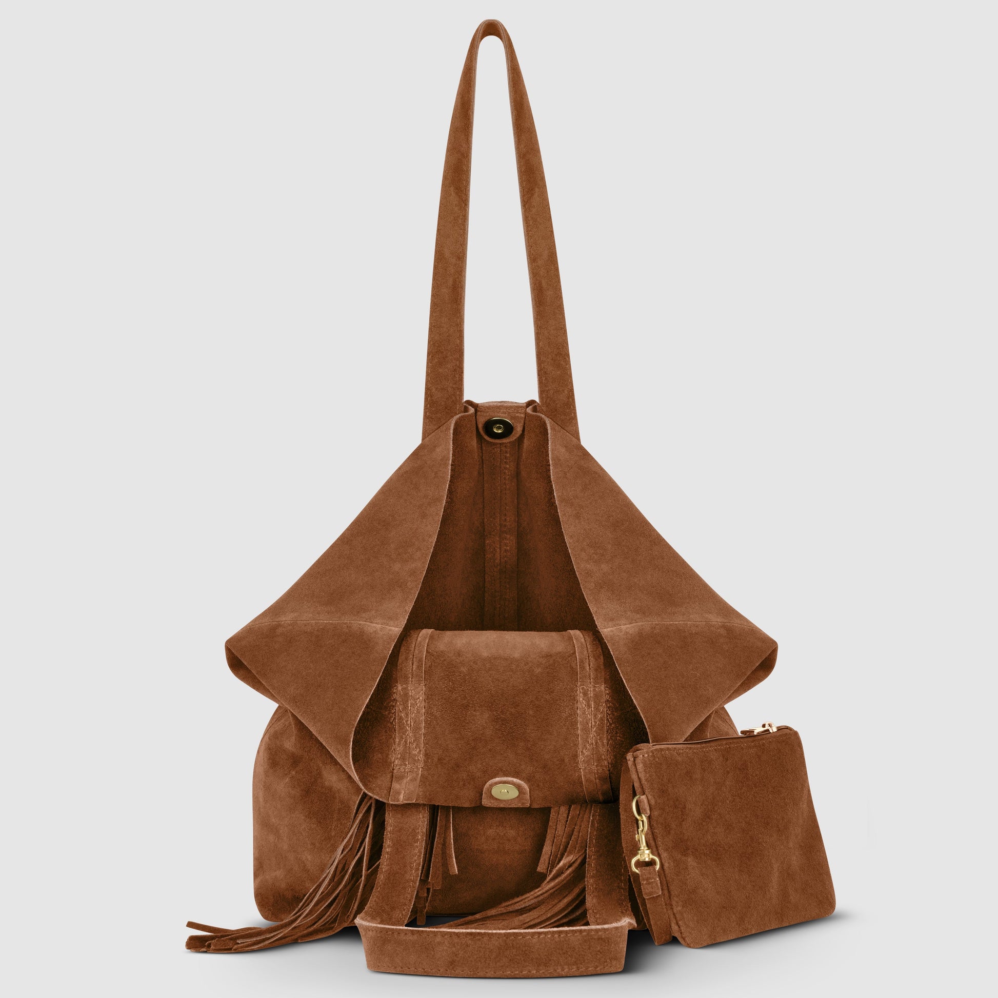 Italian Genuine Suede Tote Bag 272522 TAKEASY