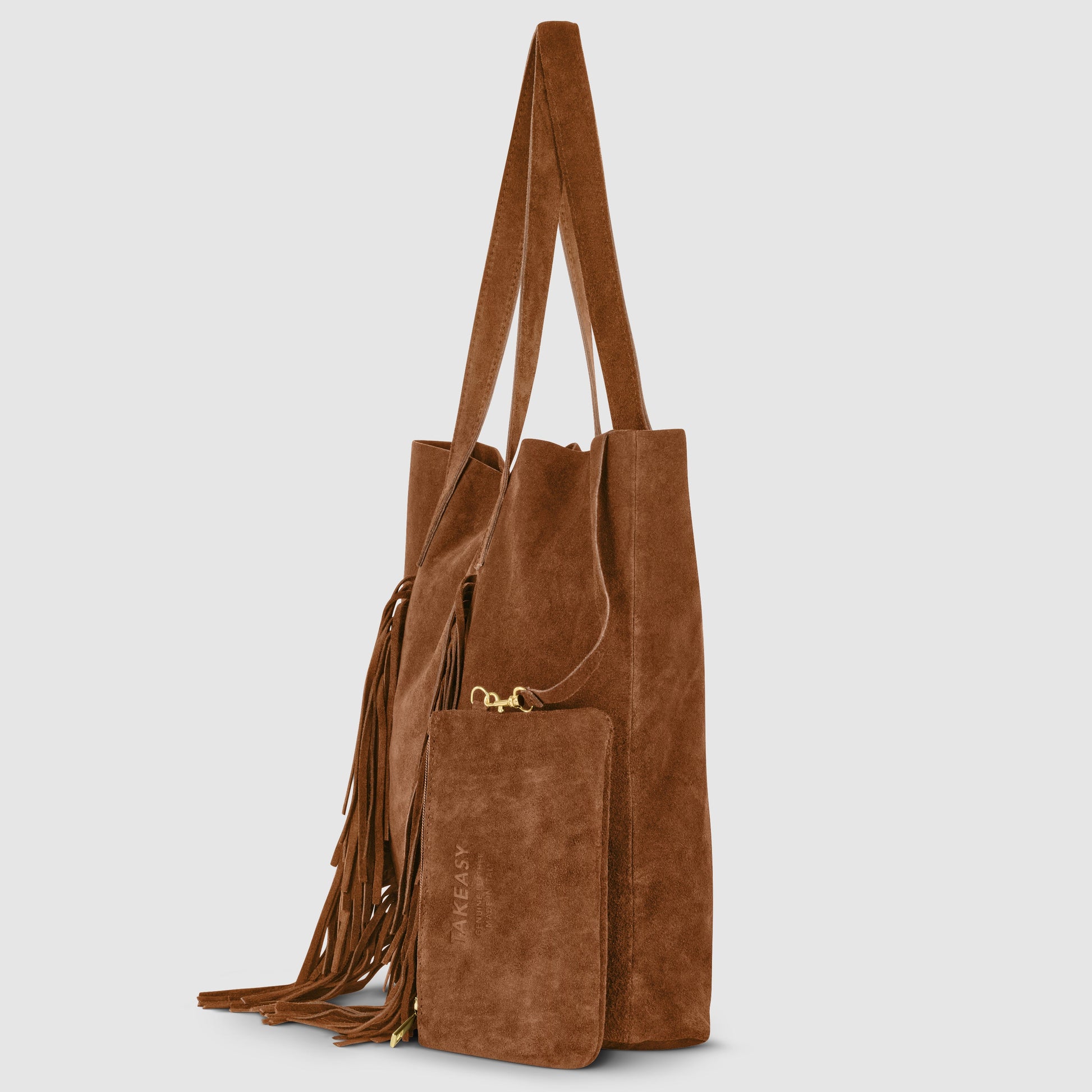 Italian Genuine Suede Tote Bag 272522 TAKEASY