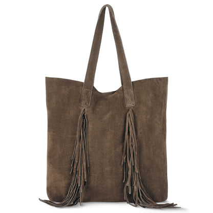 Italian Genuine Suede Tote Bag 272522 TAKEASY