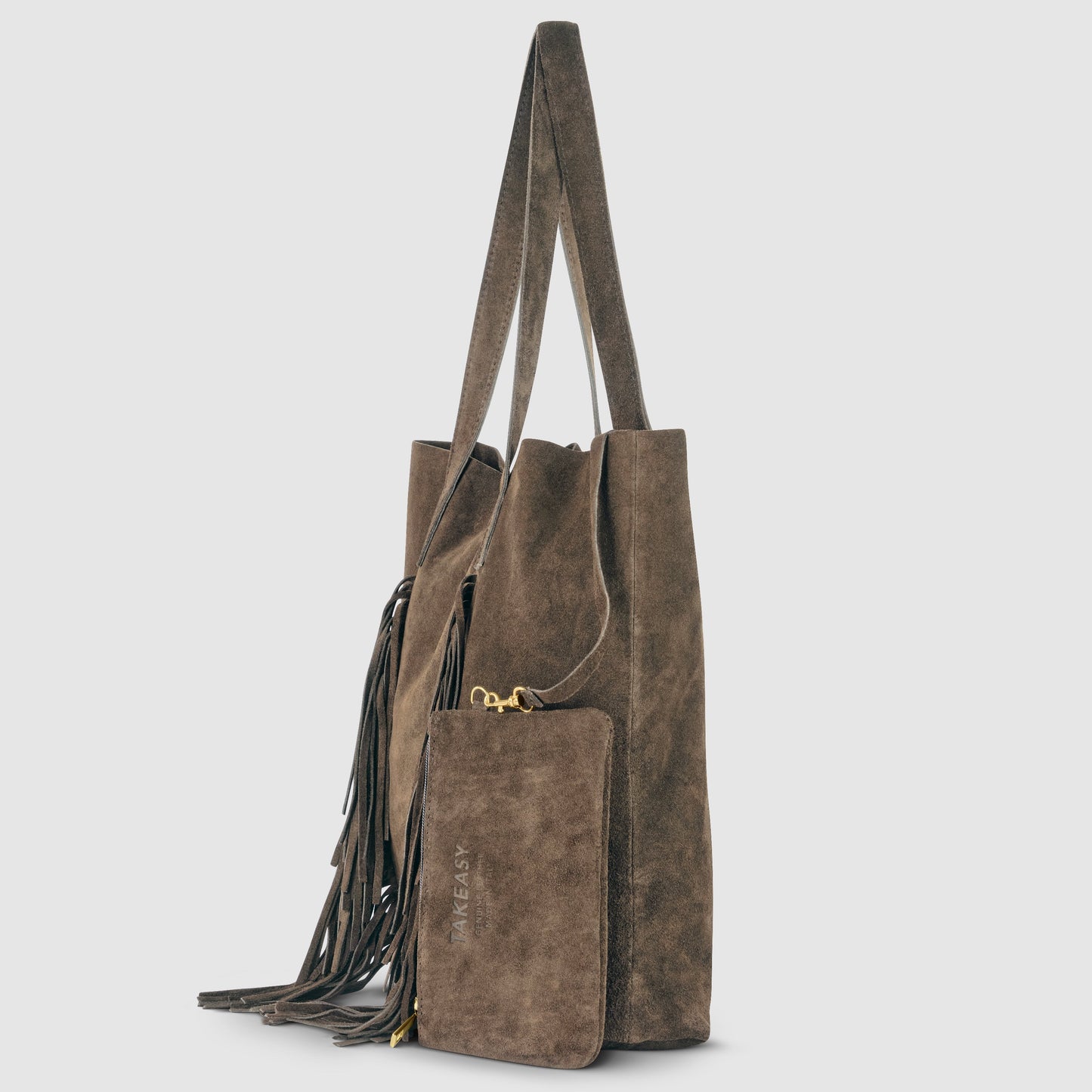 Italian Genuine Suede Tote Bag 272522 TAKEASY