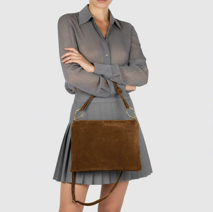 Italian Genuine Suede Shoulder Bag 171551 TAKEASY