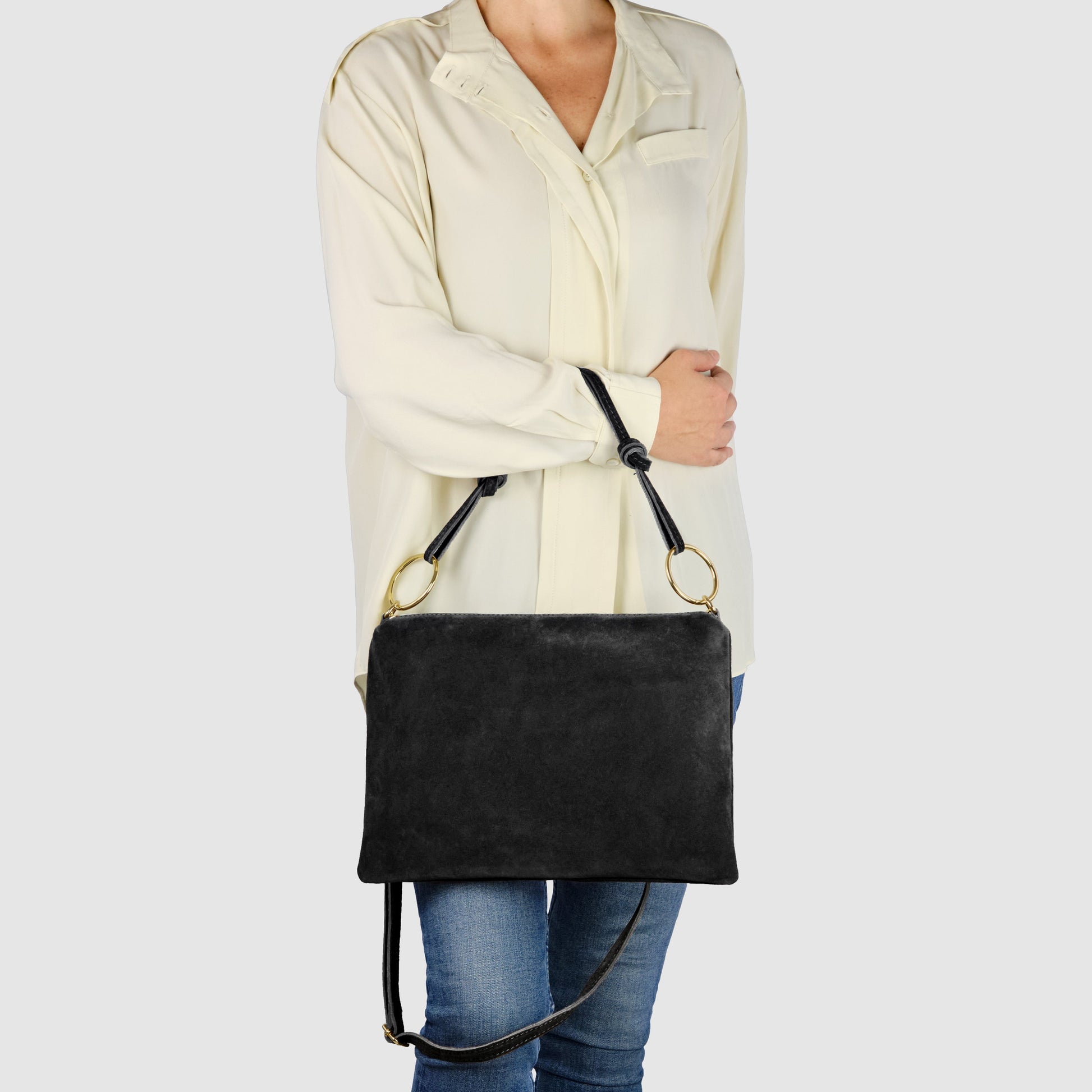 Italian Genuine Suede Shoulder Bag 171551 TAKEASY